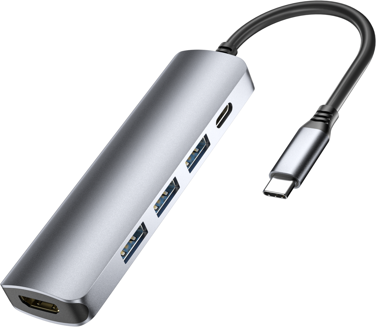 【117】5合1扩展坞 USB C转 HDMI+USB 3.0*3+PD100W