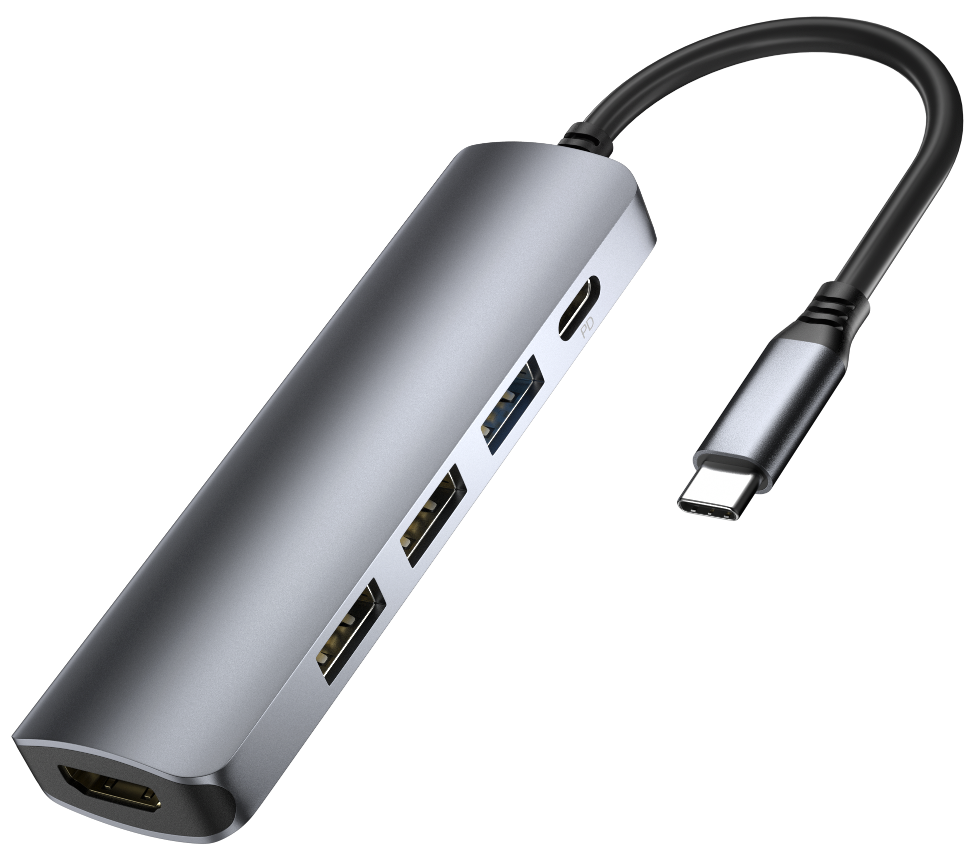 【117】5合1扩展坞 USB C转 HDMI+USB2.0*2+USB3.0+PD100W