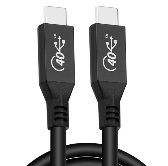 【13】USB4 40Gbps数据线 铝合金外壳/PVC线身 黑色