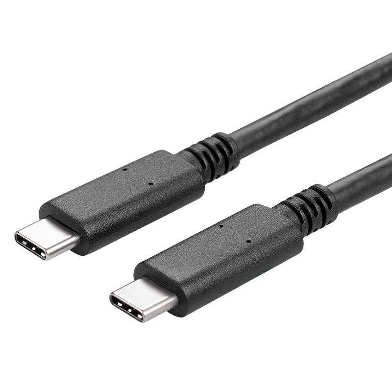 【33】USB4 40Gbps 公对公数据线（PVC外模+裸线） 塑胶头裸线 黑色