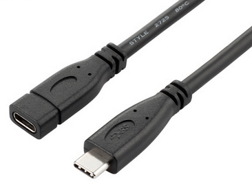 【10】USB3.1 延长线 Type-CM to Type-CF Gen2  塑胶头裸线(16芯）黑色/白色