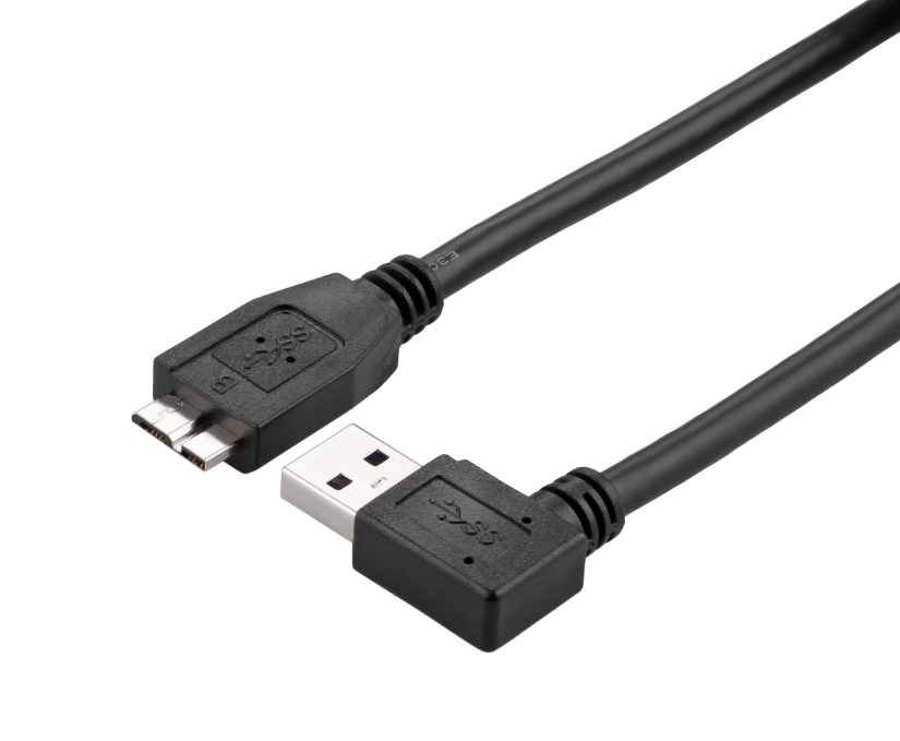 USB3.0 AM（侧90°孔朝上）/microB 5Gbps