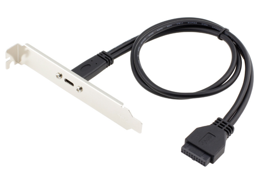 【105】USB3.1 20PIN转Type-C母 后置挡板线