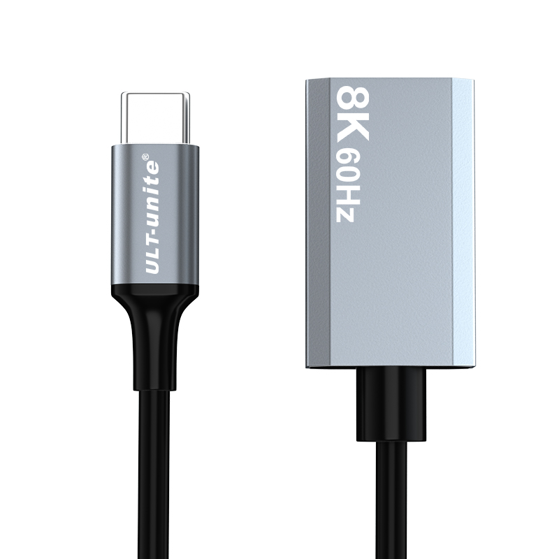 【187】Type C转DP母 8K60HZ  4K144HZ 金属壳PVC外被 HC-67