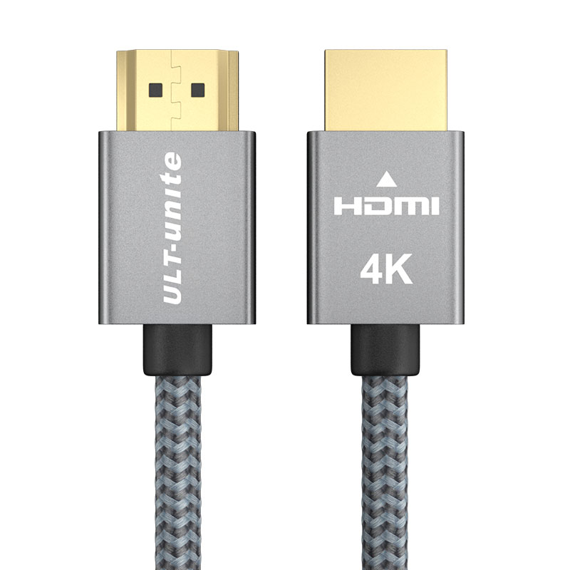 【4】HDMI2.0 公对公 尊享版 红线/灰色 铝壳编网