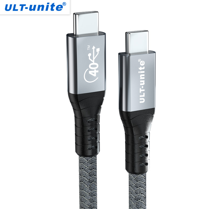 【76】USB4数据线 铝合金壳编网 灰色壳编网