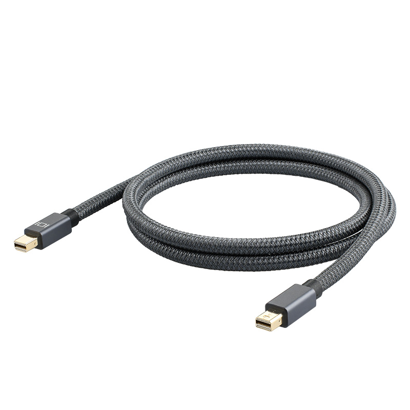 【128】Mini DP公对公 DP1.2 铝壳编网 30# OD:6.3mm