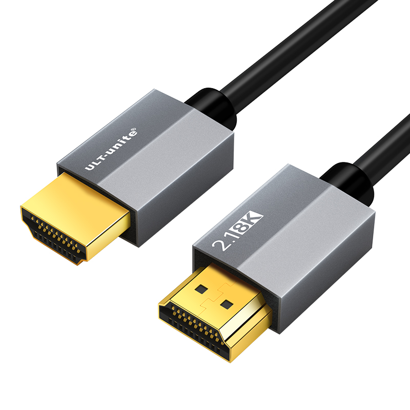 【195】HDMI2.1 菱形金属壳裸线款8K 深灰色壳黑线
