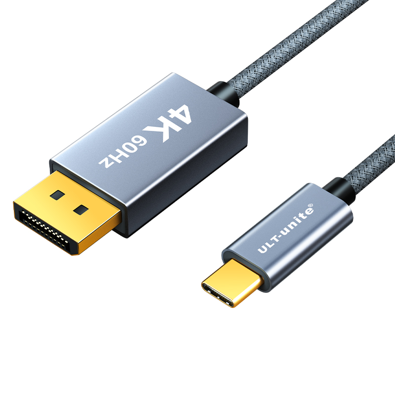 【206】TYPE-C转DP 1.2 4K60HZ 2K165HZ OD:4.8 插头镀金