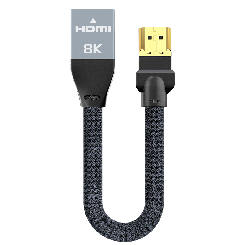 【414】HDMI2.1 AM TO AF 延长线 OD:8.1mm 插头外露加长版