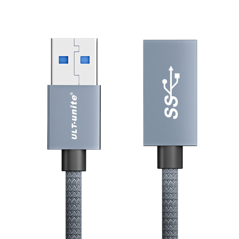 【424】USB3.0 AM/AF 延长线 OD:4.8mm 铝壳变网