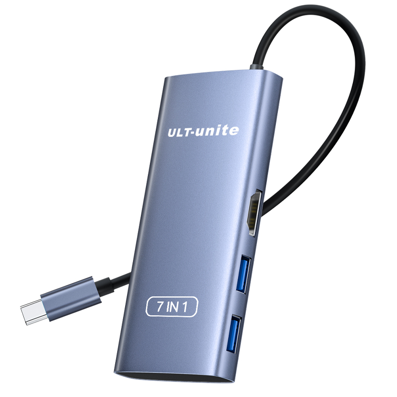 【511】USB3.1 7合1扩展坞 HDMI2.0+PD100W+USB3.0 A*2+TF/SD+3.5mm