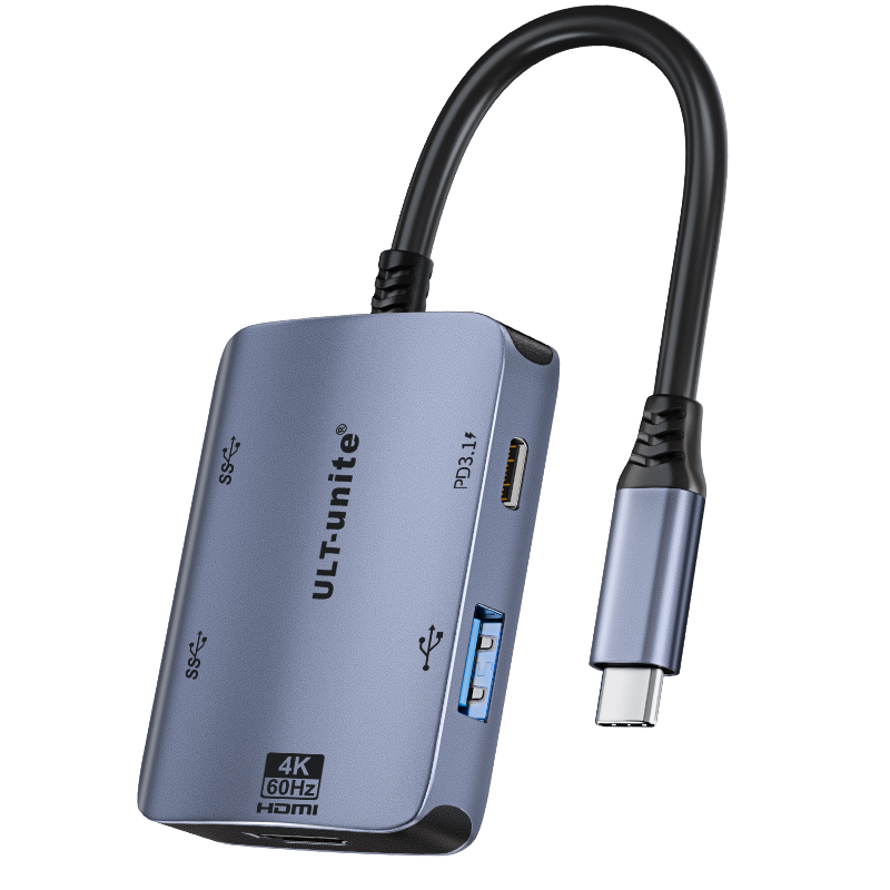 【516】TYPE-C转HDMI2.0+PD140W+USB3.0*2+USB2.0
