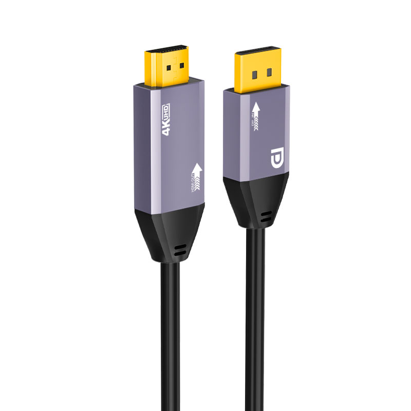 【244】DP转HDMI 公对公 铝壳裸线 4K60HZ