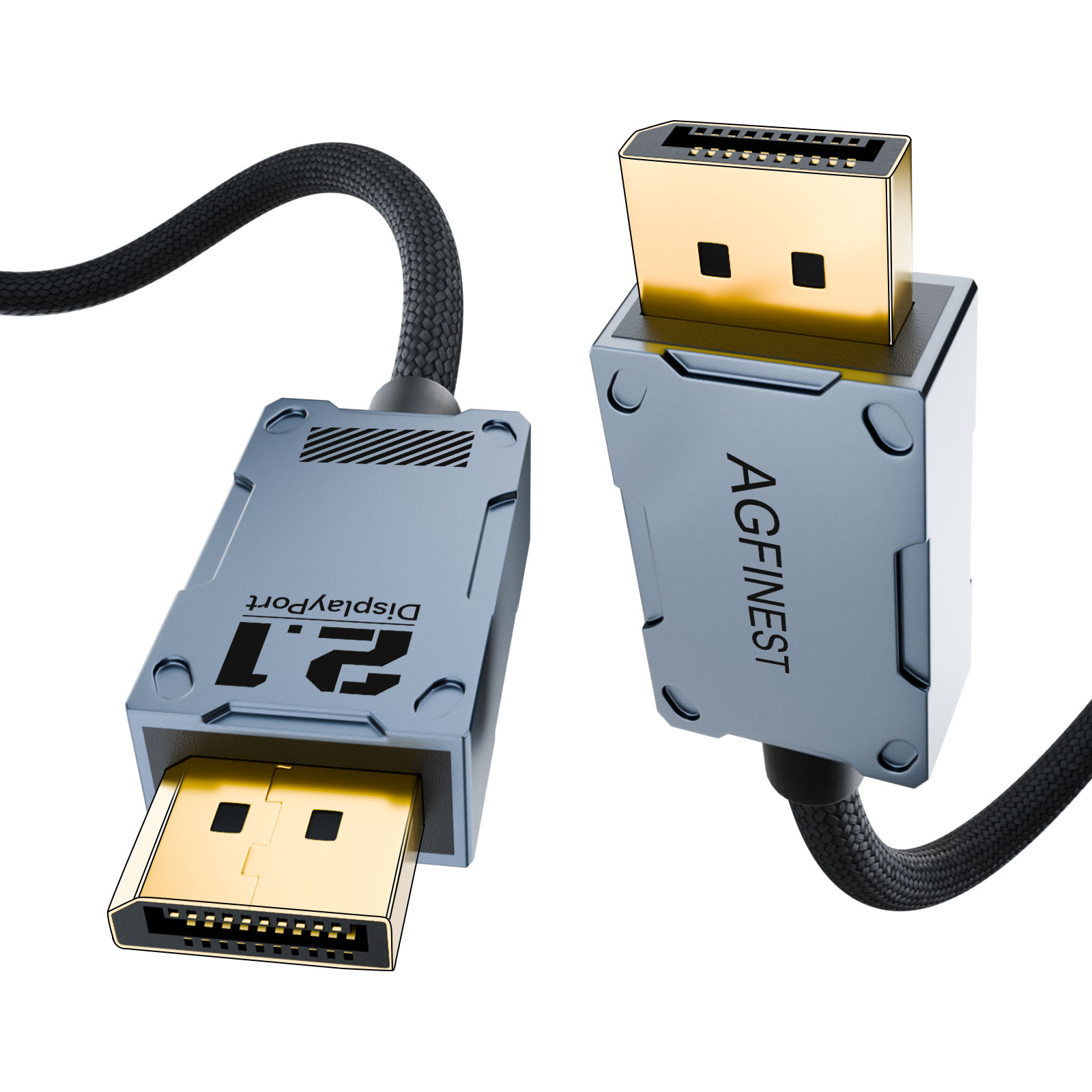 【520】DP2.1 M/M 铝壳编网版 0D:6.2mm