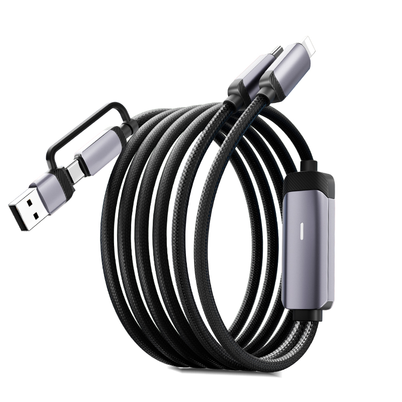 【571】USB-C/苹果+TYPE-C 二合一数据线 编网款