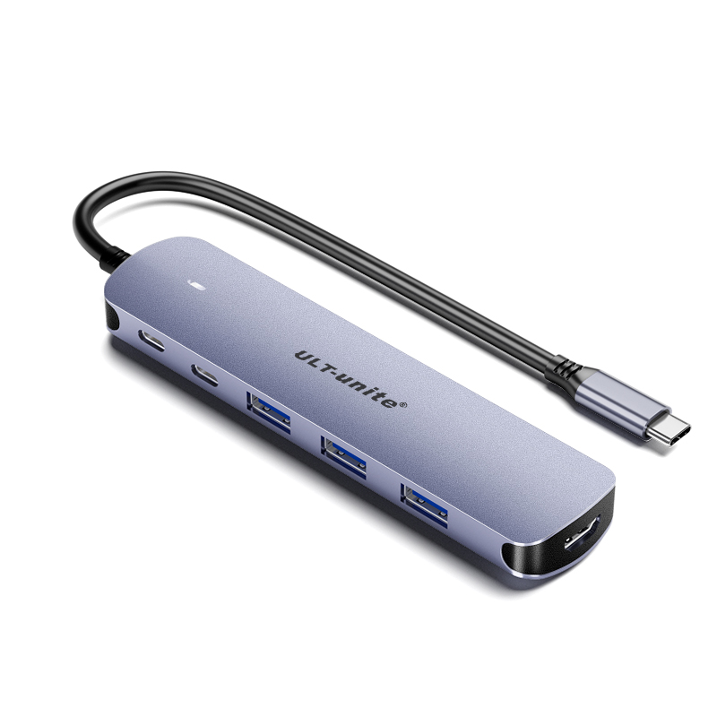【560】六合一扩展坞USB3.0C+USB3.0*3+PD100W+HDMI2.0