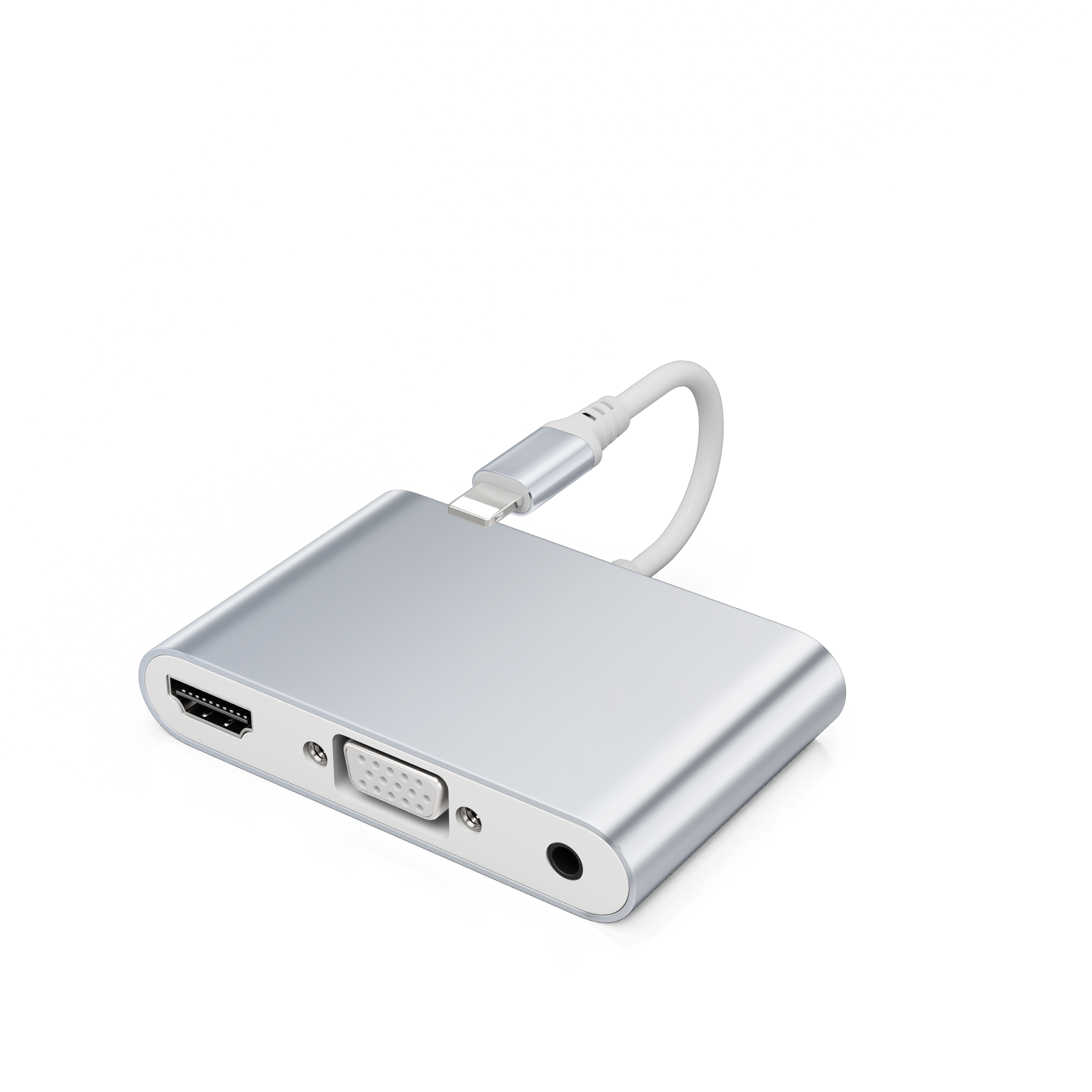 【475】Lightning to HDMI+VGA+3.5音频 带供电