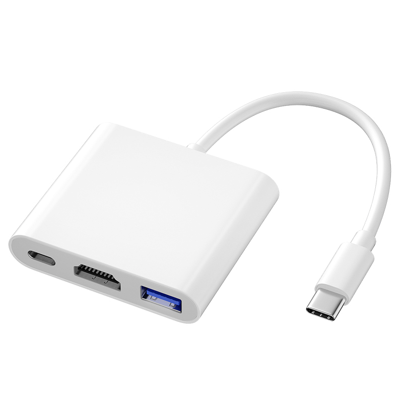 【498】TYPE-C TO HDMI+USB3.0 AM+PD供电100W 4K30Hz