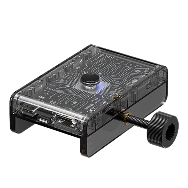 【505】HDMI 4K30Hz无线投屏器夹屏透明款 2.4G/5G双频