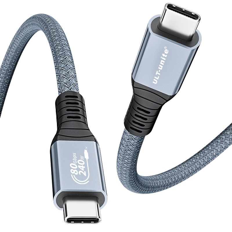 【525】USB4数据线 80Gbps 240W铝合金壳编网 镀银同轴线