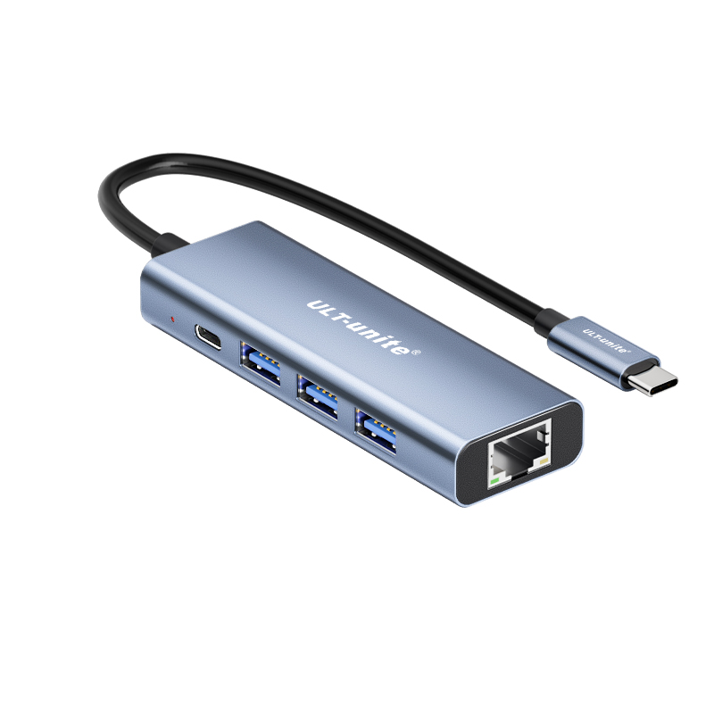 【534】5合1 千兆网口+USB3.0X3+PD100W