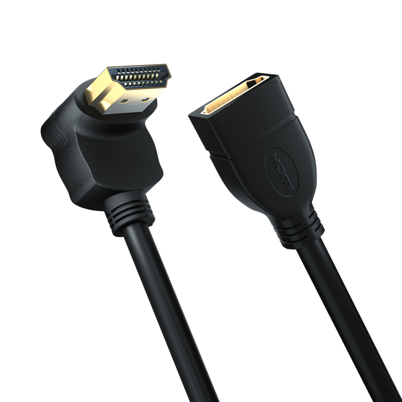 【109】HDMI CABLE AF/AM(90°孔朝内)圆线	