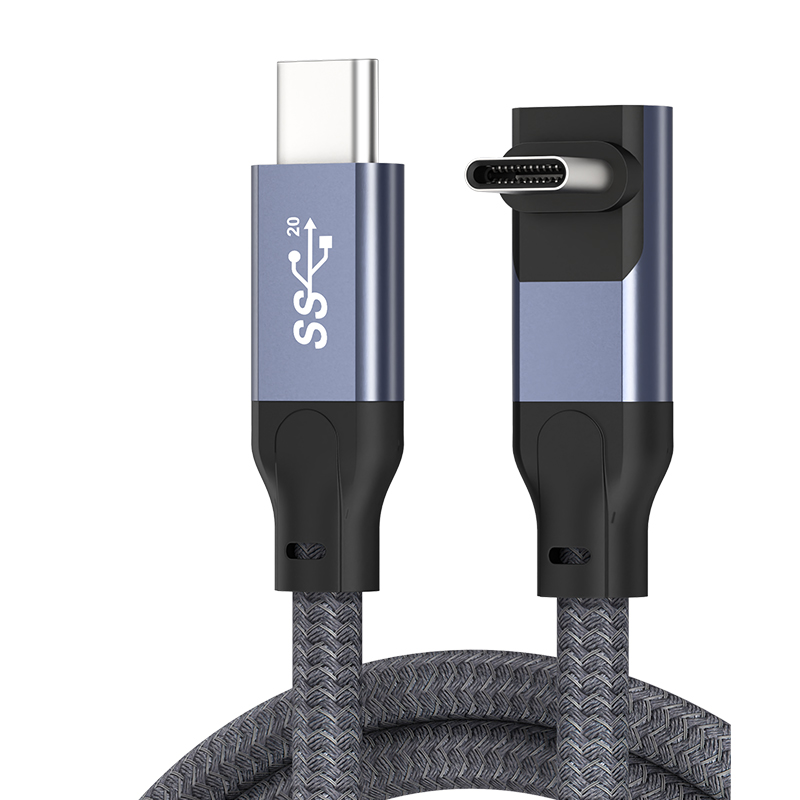 【296】USB3.2 正弯数据线 公对公 20Gbps