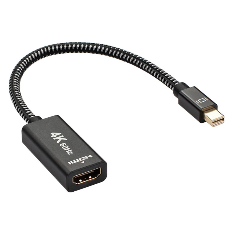 【61】MiniDP/HDMI AF Adapter带网金属壳，银黑色 4K@60HZ