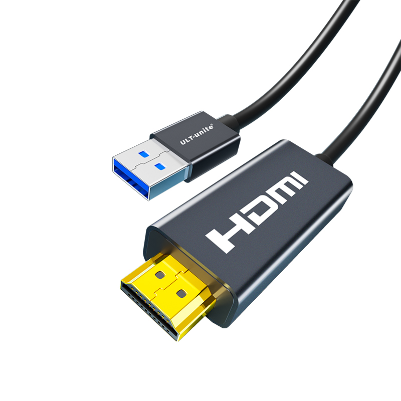 【342】USB2.0AM TO HDMI 1080P  铝壳PVC外被