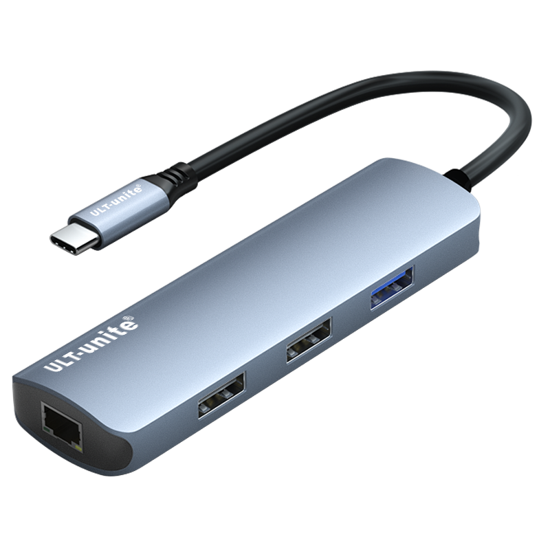 【184】4合1扩展坞 USB3.0+USB2.0*2+千兆网卡