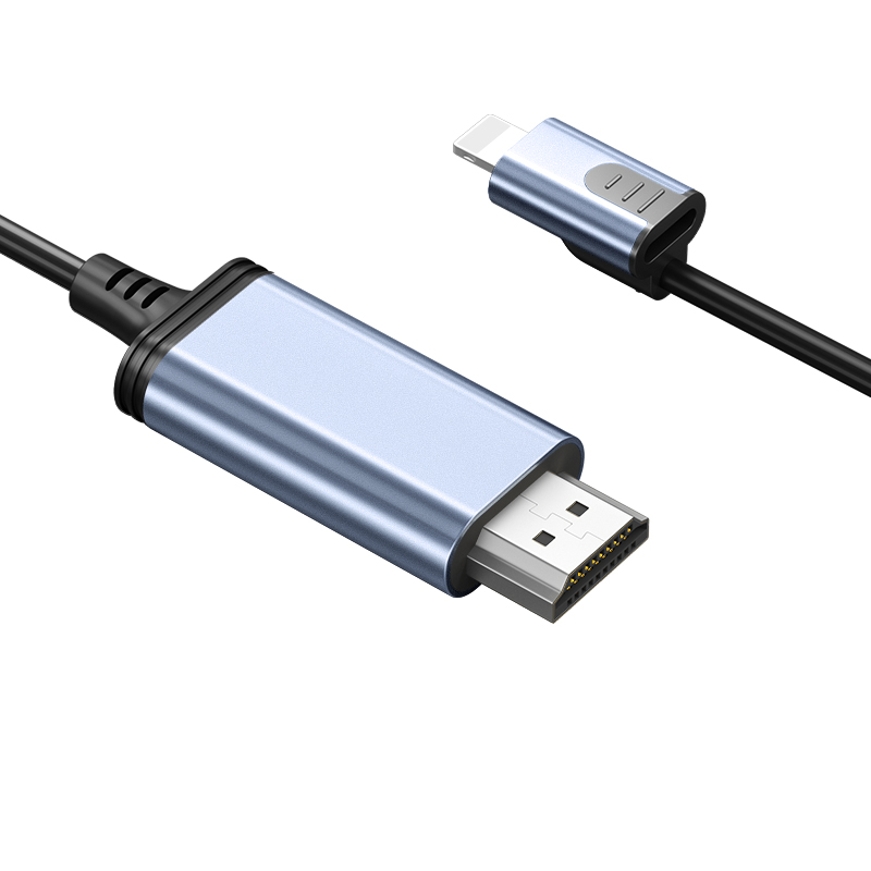 【238】Lightning同屏线（铝合金外壳）带充电接口